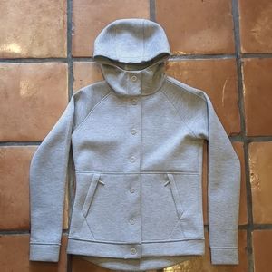 North Face Thermal 3D Snap Hoodie Jacket Women's Small Light Heather Gray